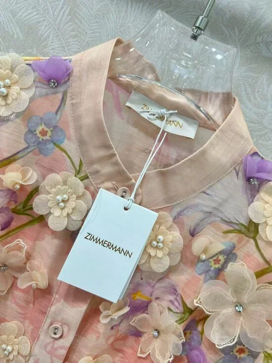 Zimmermann Women Floral V-Neck Long Dress - Picture 3 of 8